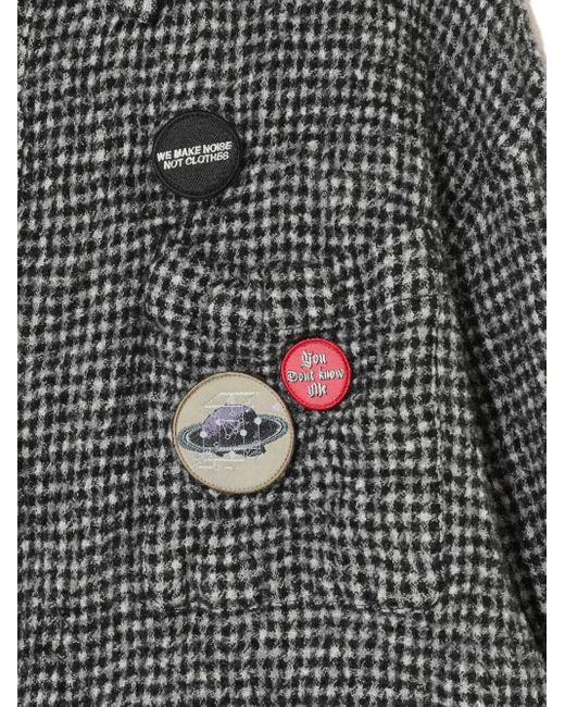Undercover Gray Checked Wool Shirt for men