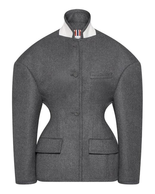Thom Browne Gray Wool Flannel Jacket