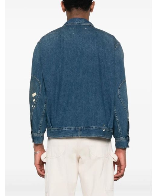 メンズ Maison Margiela ダメージ デニムジャケット Blue