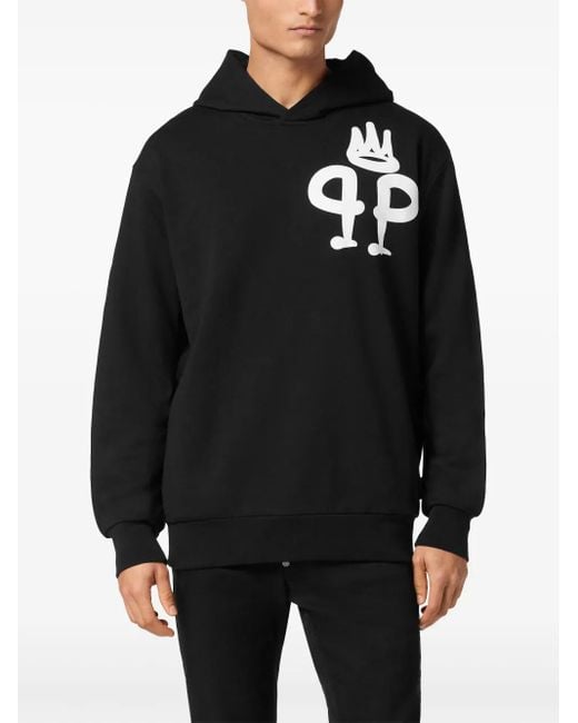 Philipp Plein Men's Black King Hoodie