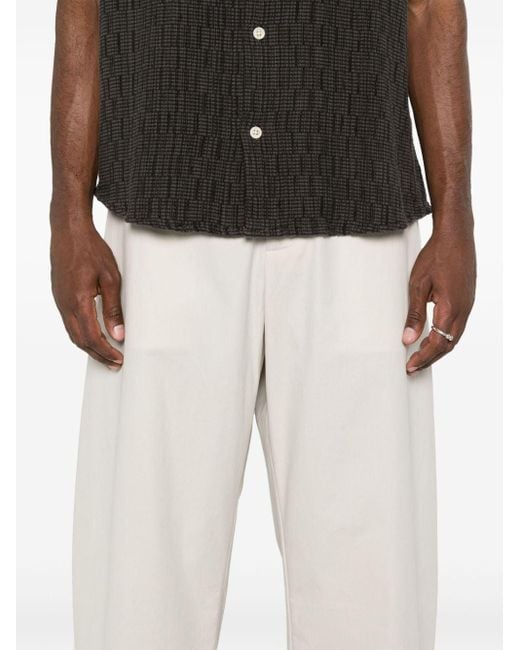 Pantalones anchos estilo capri Studio Nicholson de hombre de color White