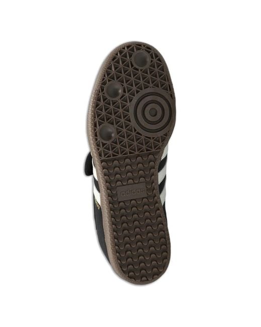 Adidas White Ballerines Samba Jane À Attache Scratch