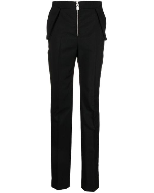 Givenchy Black High-Waist-Hose mit Reißverschluss
