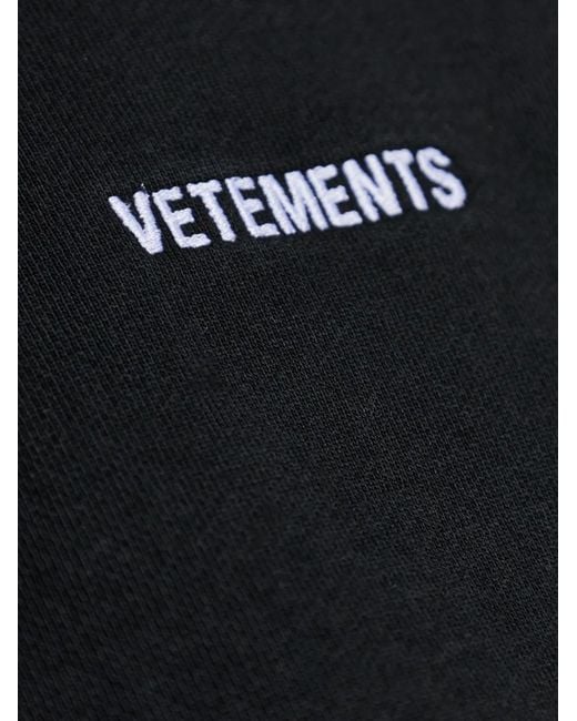 Vetements Blue Long-Detail Zip-Fastening Hoodie for men