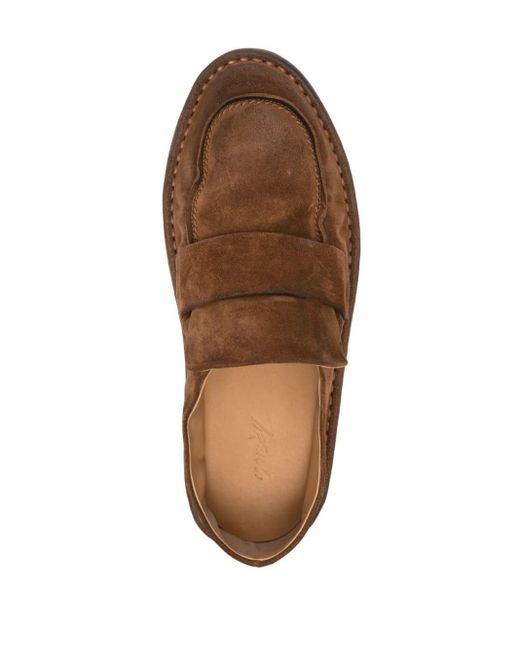 Marsèll Brown Slip-on Suede Loafers for men