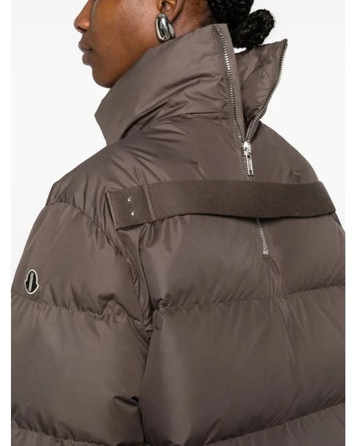 Moncler Brown Cropped Puffer Jacket