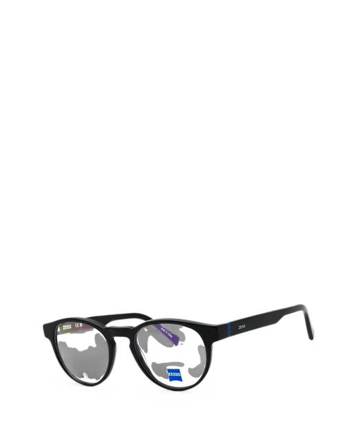 Zeiss Black Round-Frame Glasses for men