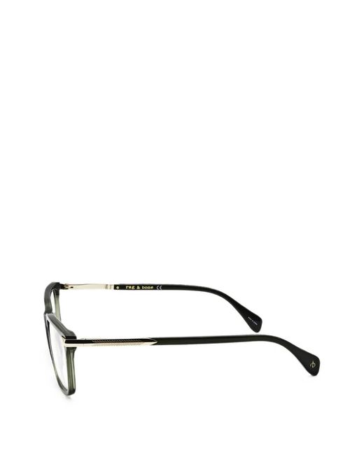 Rag & Bone Natural Rectangle-Frame Glasses for men