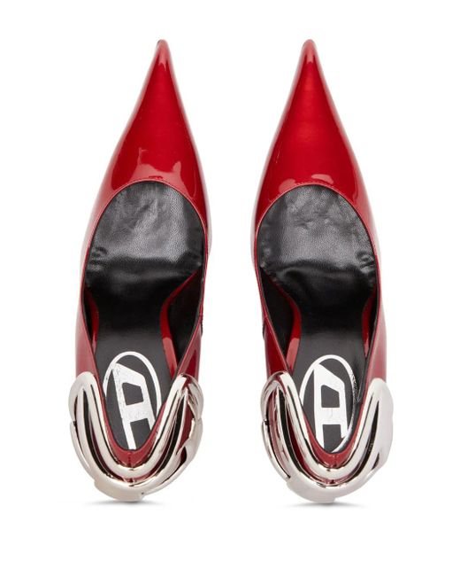DIESEL D-ten&half P 105mm パンプス Red