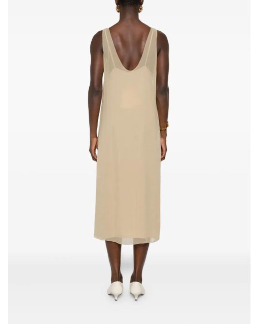 Vestido midi slip-on Totême  de color Natural