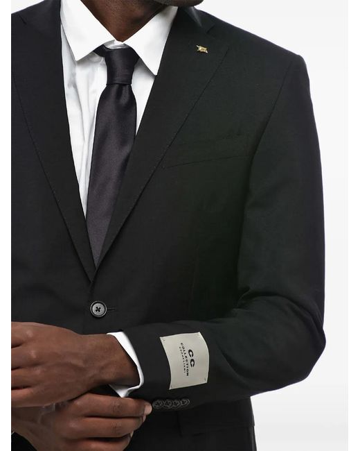 Corneliani Black Single-Breasted Wool-Blend Suit for men