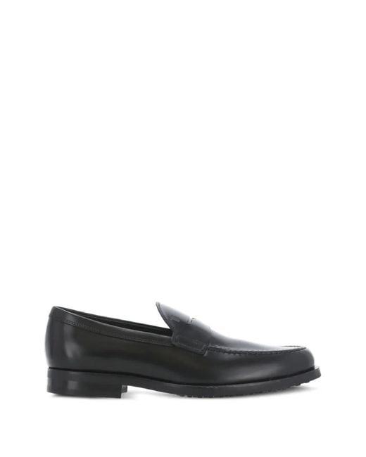 Tod's White Embossed Leather Loafers for men
