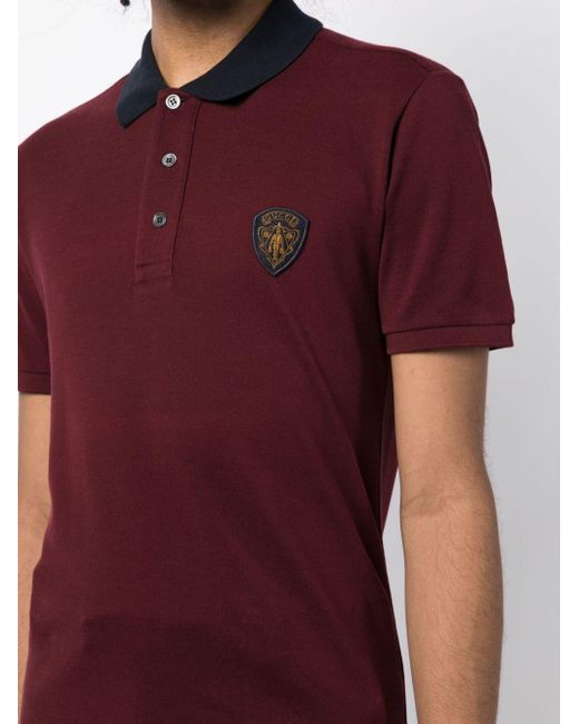 Gucci Poloshirt mit Logo-Patch in Red für Herren