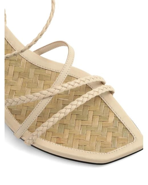 Sergio Rossi White Braid Sandals