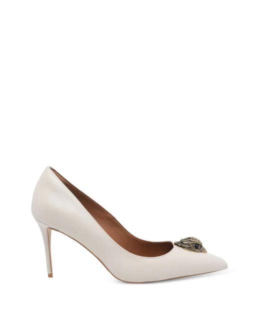 Kurt Geiger White Belgravia Eagle Pumps