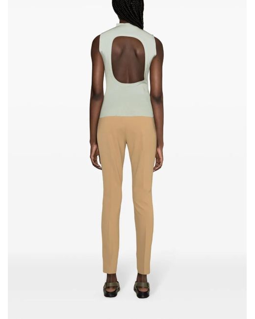 Fabiana Filippi Natural Straight-Leg Tailored Trousers