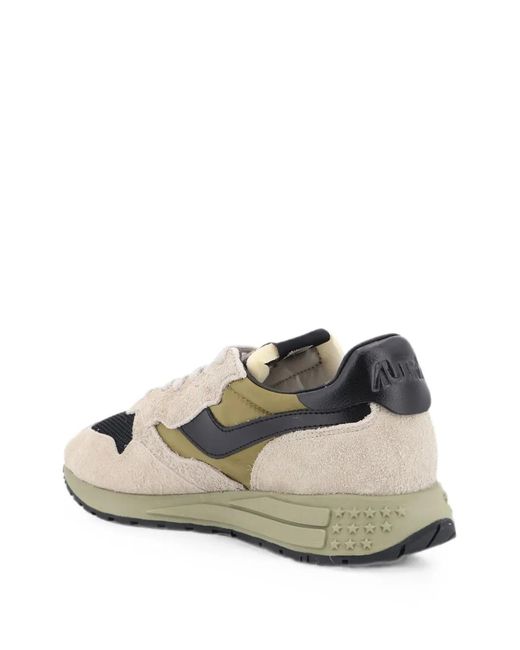 Autry White Reelwind Low Suede Sneakers for men