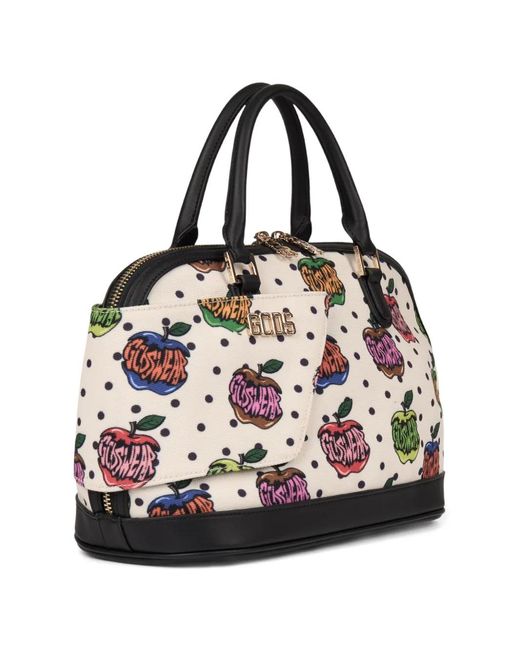 Gcds White Shopper Mit Print