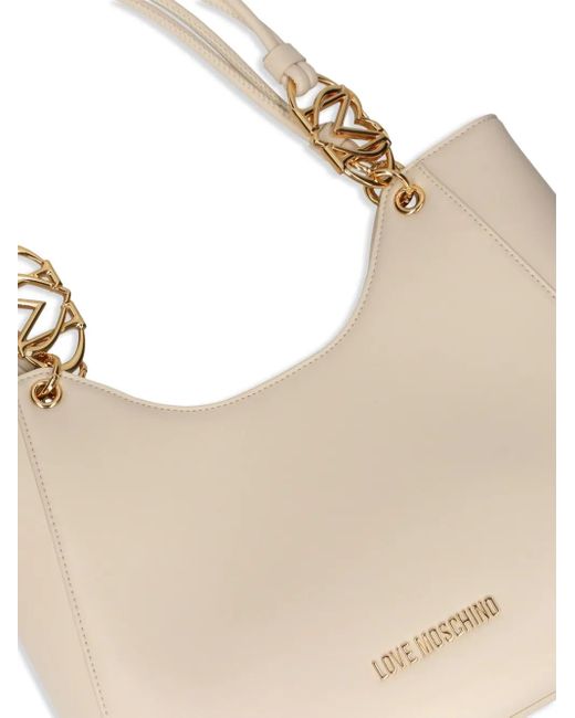 Love Moschino Natural Jewel Tote Bag