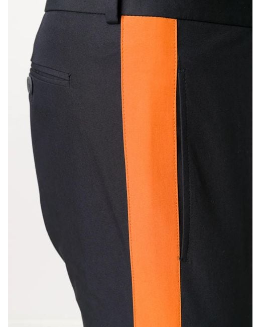 Valentino Garavani Blue Contrast Panel Trousers for men