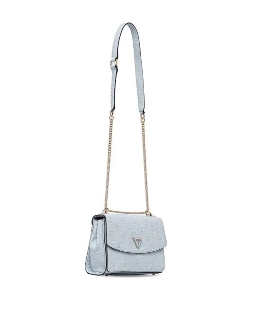 Guess Gray Cresidia Logo-Debossed Cross Body Bag