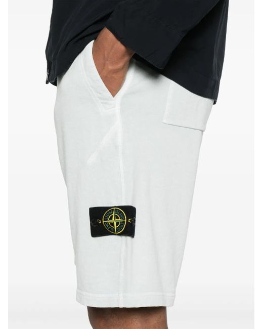メンズ Stone Island トラックショーツ White