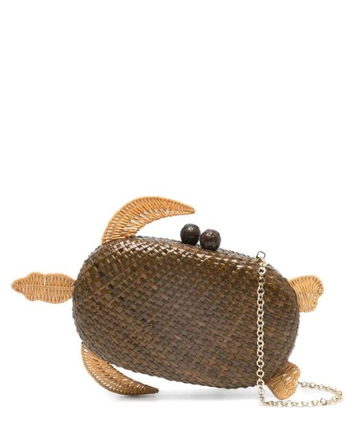 Serpui Brown Olivine Turtle Mini Bag
