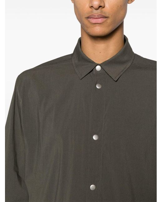 Thom Krom Black Short-sleeve Poplin Shirt for men