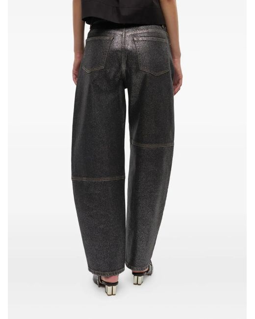 Ganni Gray Organic Cotton Denim Jeans