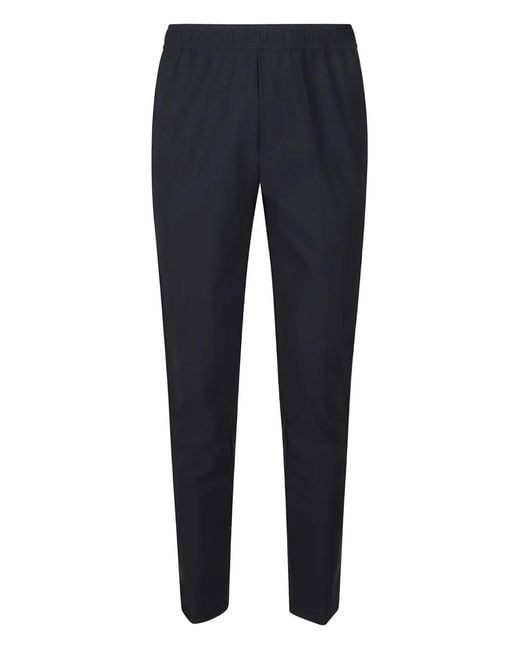 Pmds Blue Elastic-Waist Trousers for men