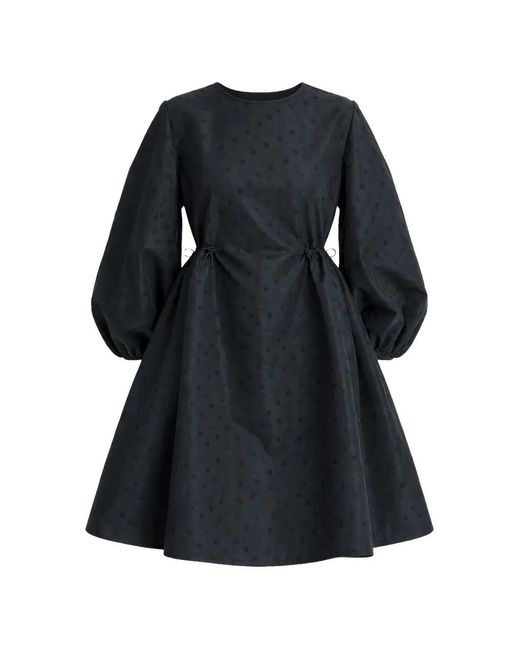 CECILIE BAHNSEN Black Iris Jacquard Dress