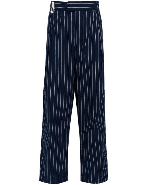 Marina Yee Weite Hose Mit Nadelstreifen in Blue für Herren