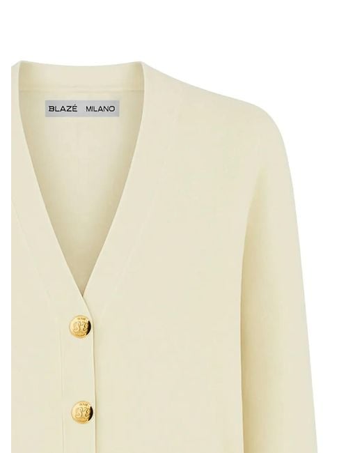 Blazé Milano White Buttoned Cardigan