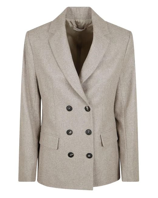 Antonelli Women's Natural Double-Breasted Wool Blazer