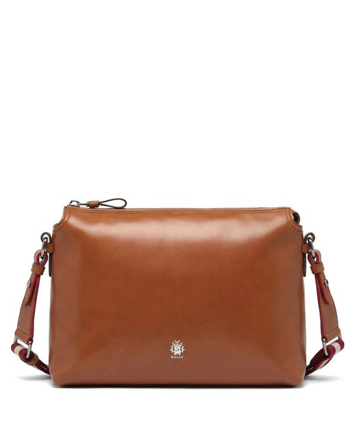 Bally メンズ ブラウン Ray メッセンジャーバッグ 【公式通販】