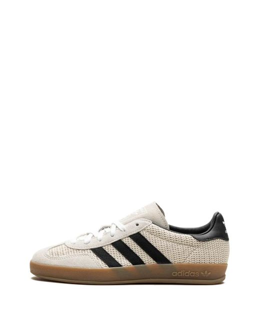 Adidas White Gazelle Indoor Aluminium/Core Black Sneakers