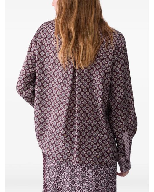 Liu Jo Purple Printed Twill Shirt