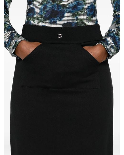 Coperni Black Straight Maxi Skirt