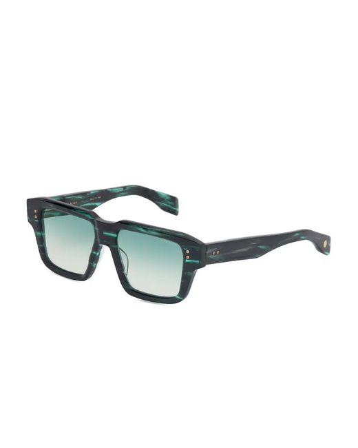 Dita Eyewear Green Eliux Square-Frame Sunglasses