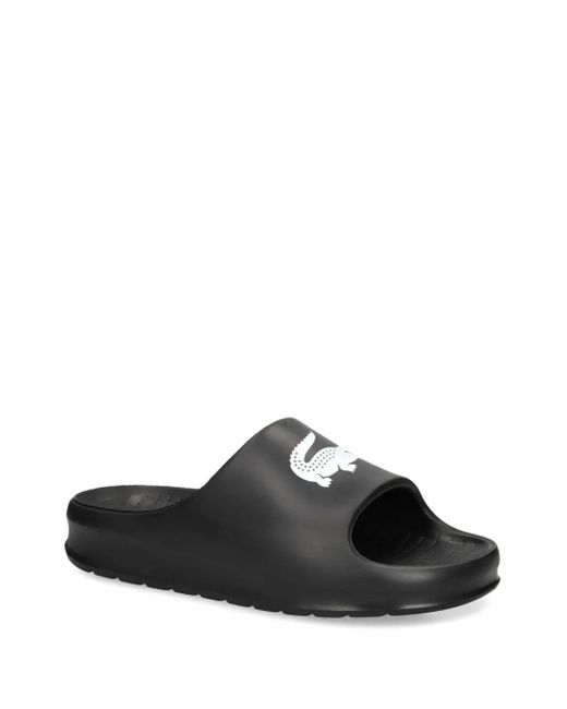 Lacoste Black Logo-Print Slides for men