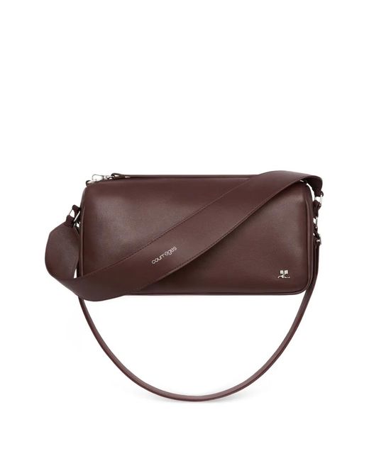 Courreges Brown Medium Three Sixty Shoulder Bag