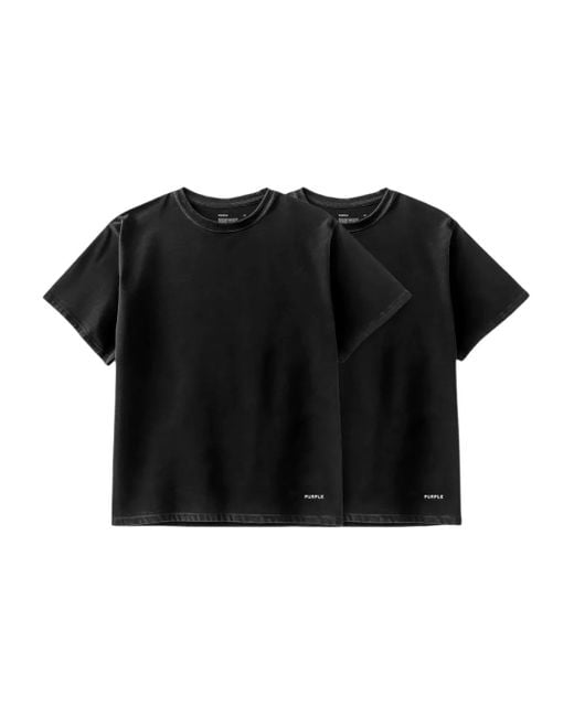 Purple Brand Black Jersey T-Shirts (Pack Of Two) for men