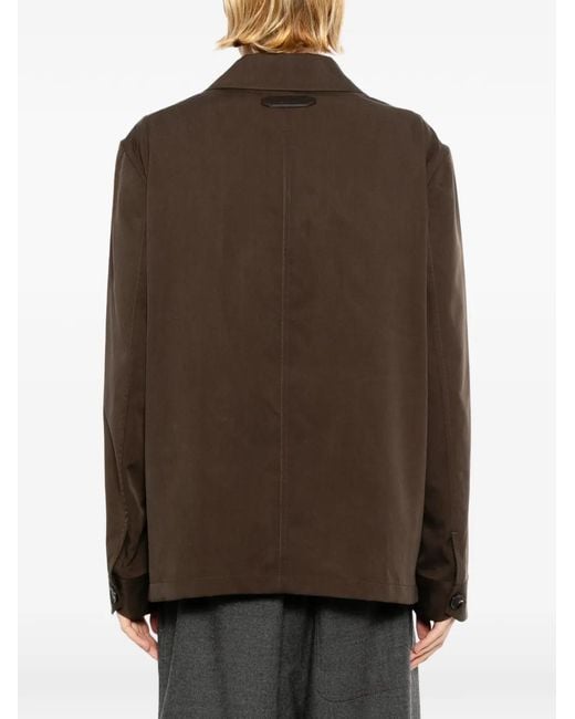 Brioni Silk Buttoned-Cuff Jacket in het Brown voor heren