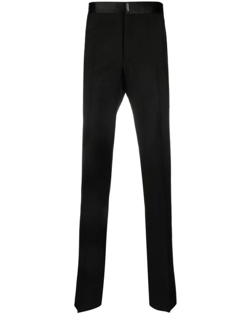 Givenchy Black Slim-Cut Tailored Trousers for men