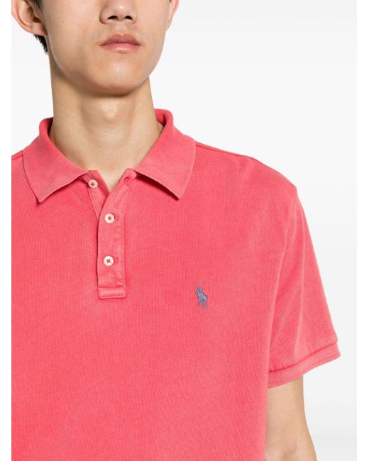 Polo Ralph Lauren Poloshirt mit Polo Pony in Pink für Herren