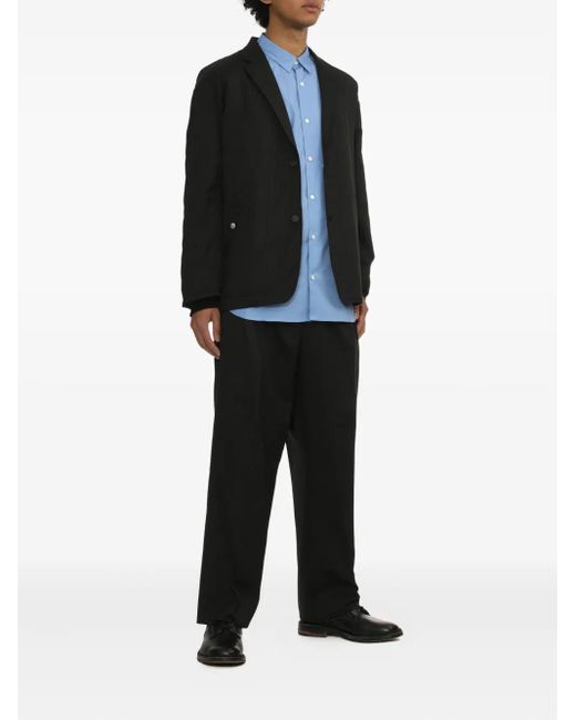Comme des Garçons Black Pinstripe Three-Button Jacket for men