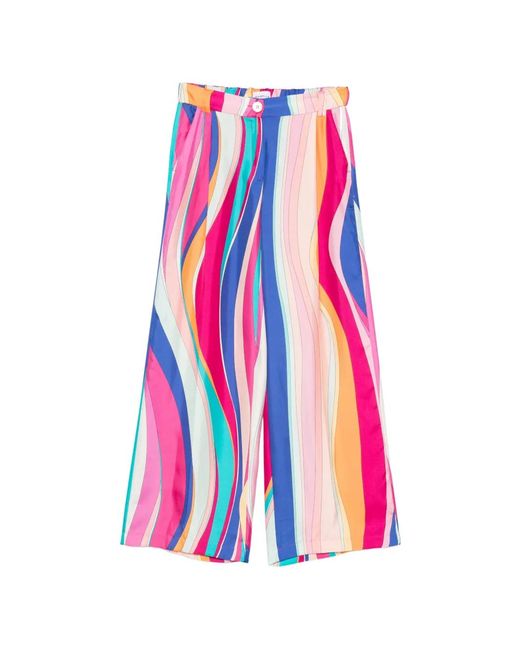 Marella White Opossum Abstract-Print Trousers