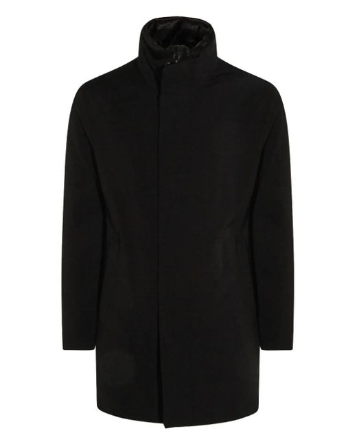 Montecore Black Stand-Collar Zip-Front Coat for men