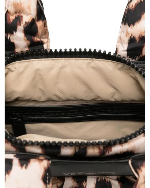 Bolso shopper con estampado de leopardo VEE COLLECTIVE de color Black