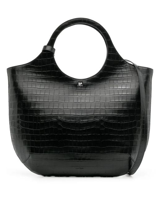 Courreges Black Große Holy Handtasche